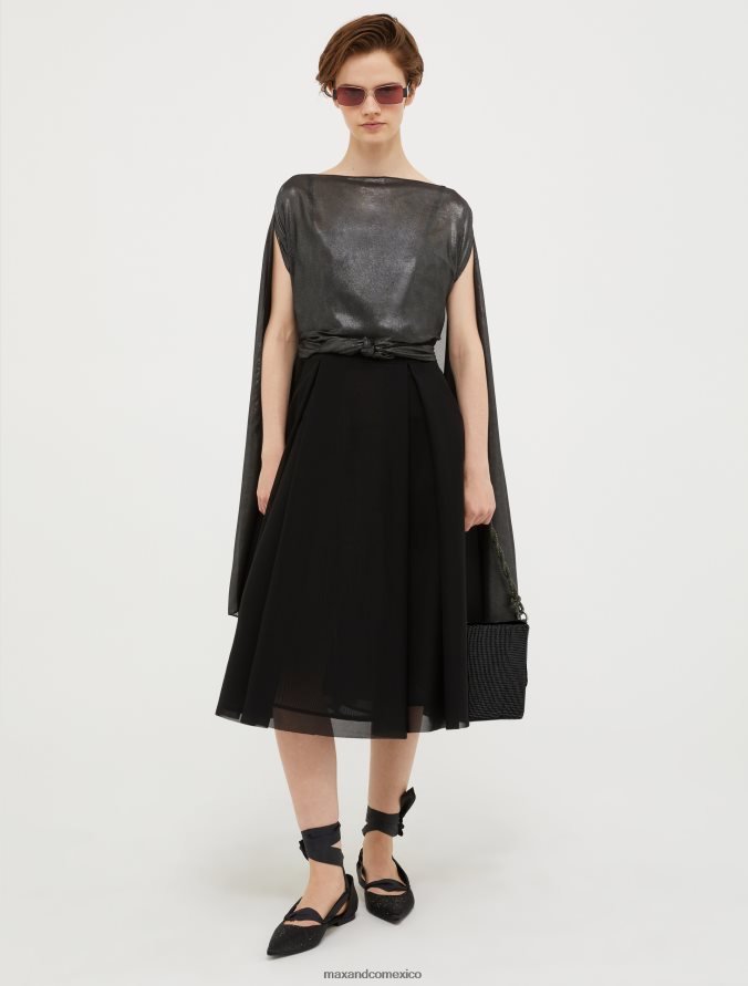 MAX&Co. mujer bolero de gasa de lúrex Z860B1115 accesorio negro