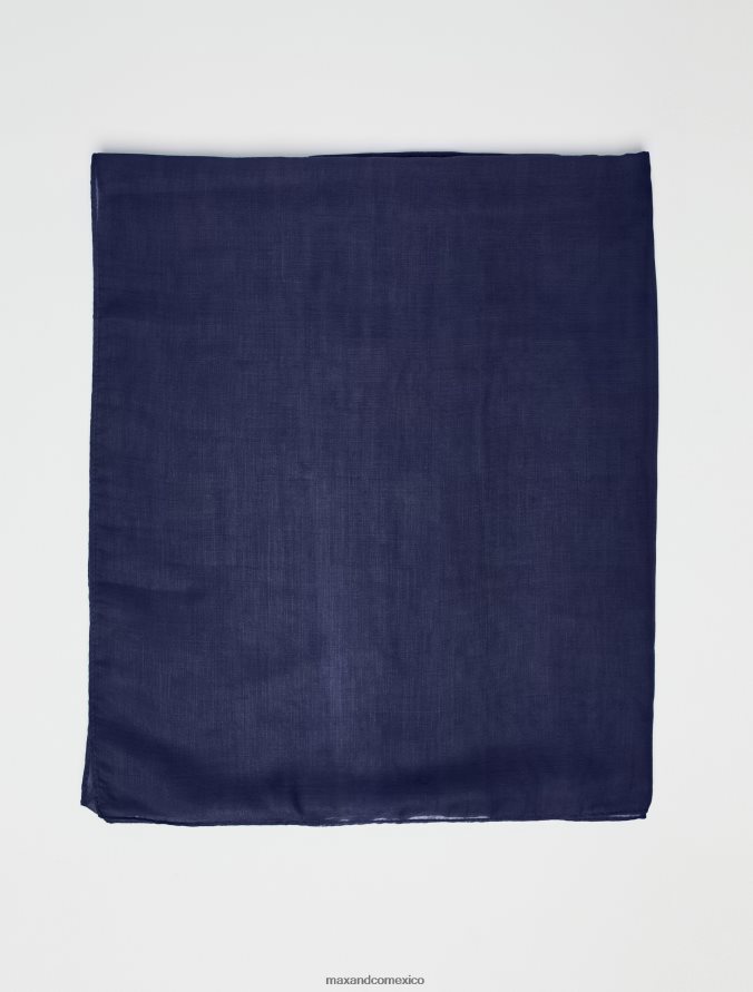 MAX&Co. mujer bufanda de gasa grande Z860B1113 accesorio azul medianoche