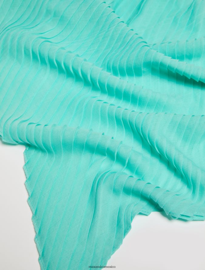MAX&Co. mujer estola de gasa plisada Z860B1123 accesorio turquesa