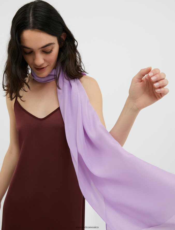 MAX&Co. mujer estola de seda pura Z860B1122 accesorio lila