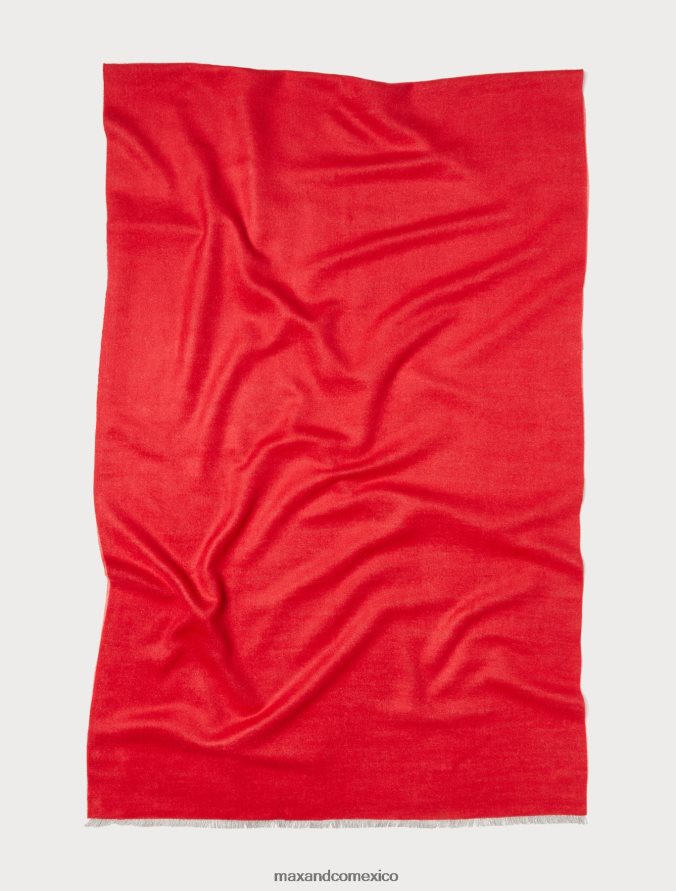 MAX&Co. mujer estola de viscosa de bambú de dos tonos Z860B1126 accesorio rojo