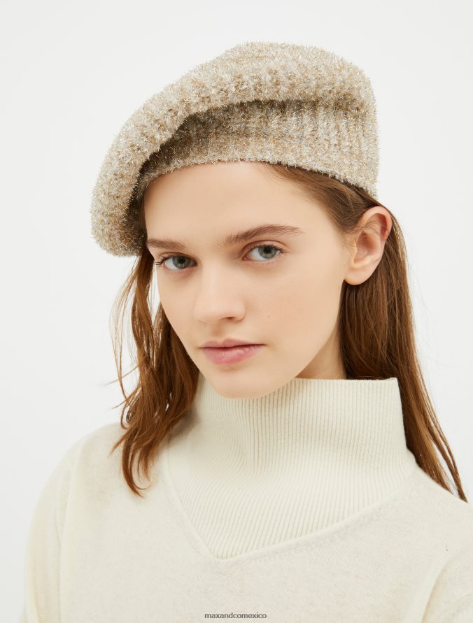 MAX&Co. mujer boina de punto cojo Z860B1147 accesorio Blanco óptico