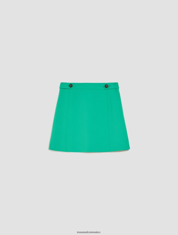 MAX&Co. mujer falda elástica de doble tejido Z860B269 vestir verde esmeralda