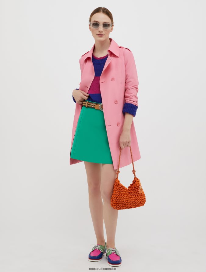 MAX&Co. mujer falda elástica de doble tejido Z860B269 vestir verde esmeralda