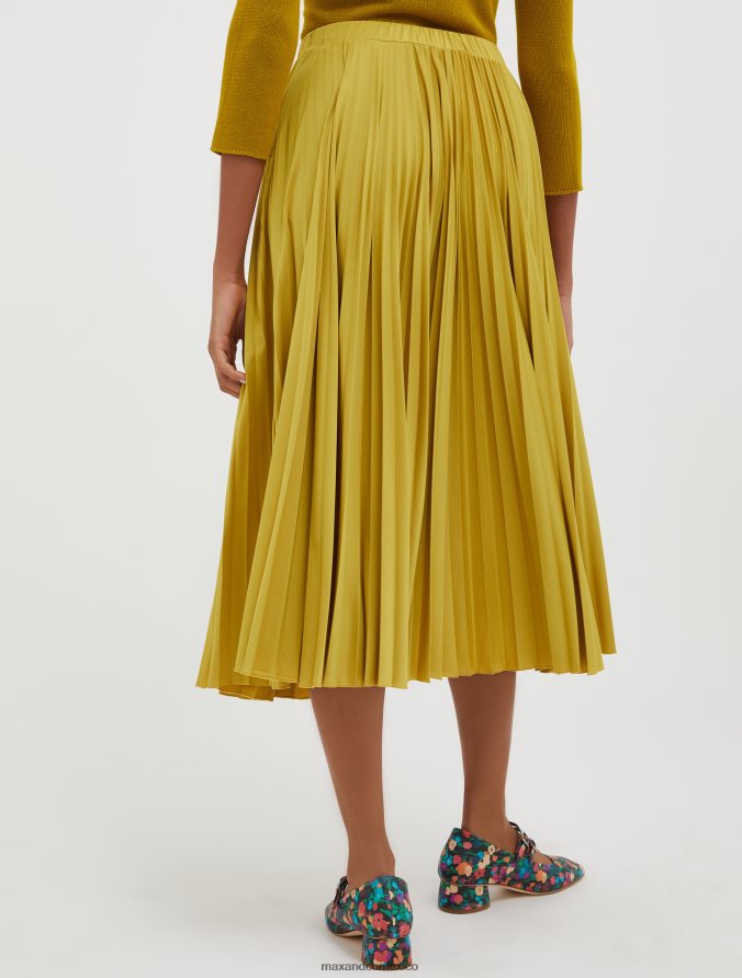 MAX&Co. mujer falda midi de punto plisada Z860B761 vestir verde oliva