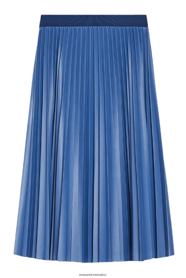 MAX&Co. mujer falda midi plisada de punto revestido Z860B765 vestir fuerza aérea azul
