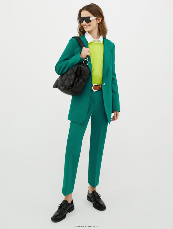 MAX&Co. mujer pantalones acampanados de lona Z860B232 vestir verde oscuro