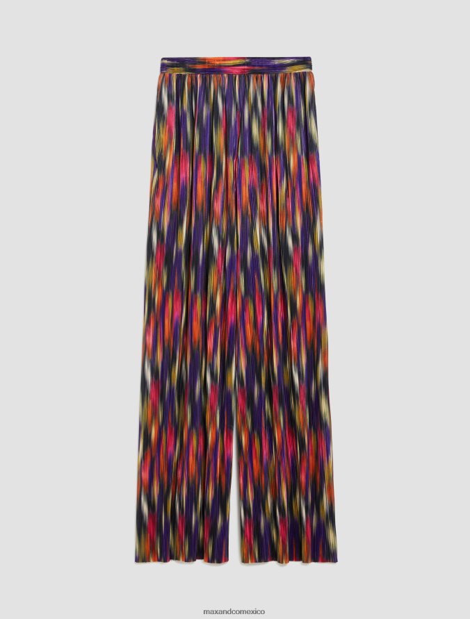 MAX&Co. mujer pantalones anchos con pinzas Z860B670 vestir patrón negro