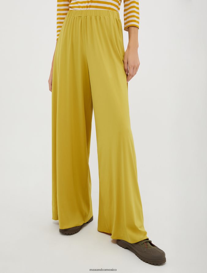 MAX&Co. mujer pantalones anchos de punto Z860B694 vestir verde oliva