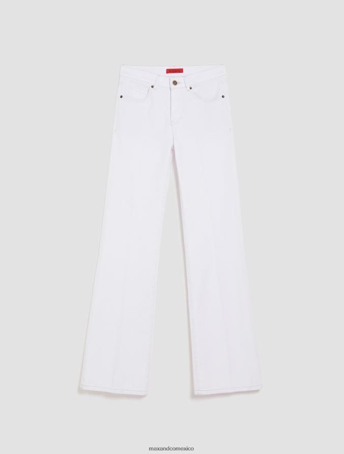 MAX&Co. mujer pantalones bootcut de dril de algodón Z860B680 vestir Blanco óptico