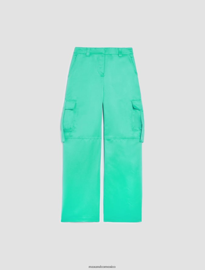 MAX&Co. mujer pantalones cargo duquesa Z860B668 vestir verde