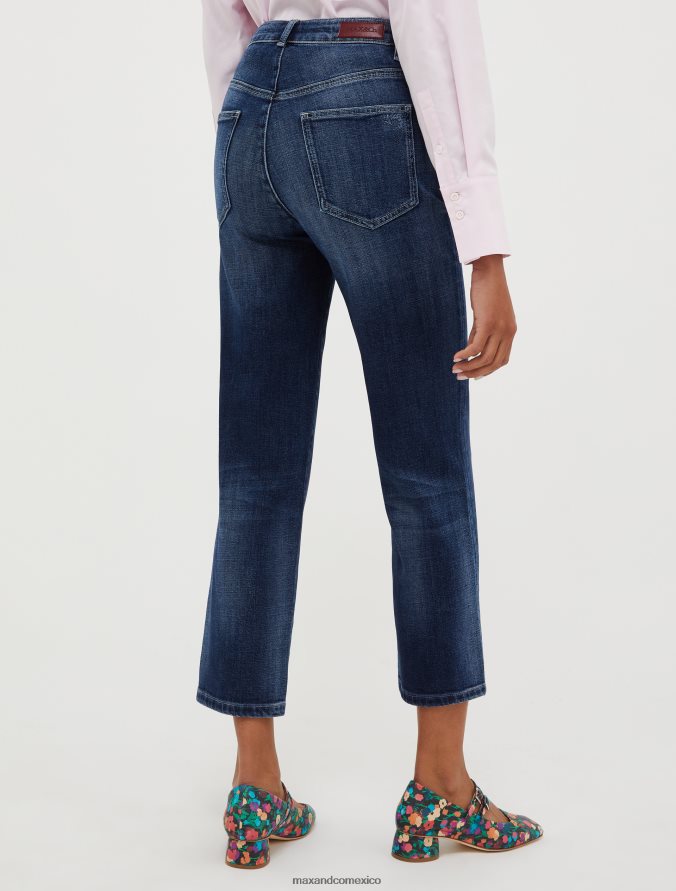 MAX&Co. mujer vaqueros rectos Z860B702 vestir azul medianoche