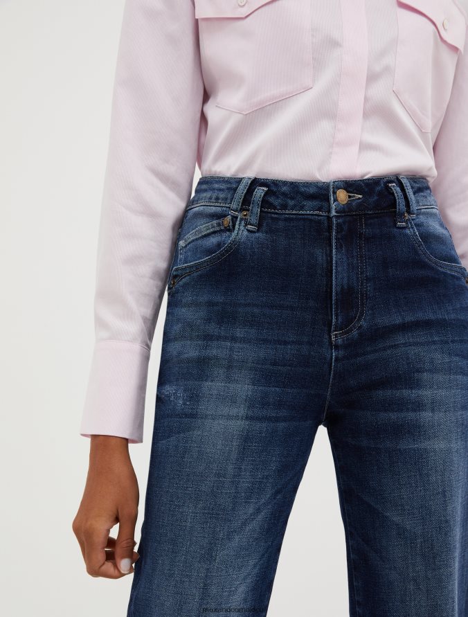 MAX&Co. mujer vaqueros rectos Z860B702 vestir azul medianoche