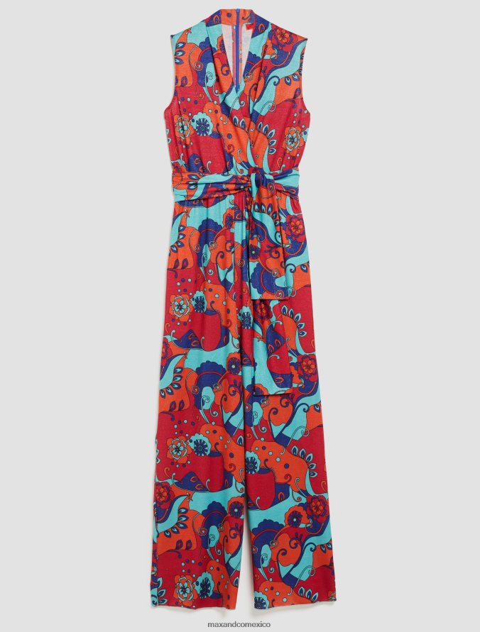 MAX&Co. mujer mono de punto de lúrex Z860B152 vestir patrón fucsia