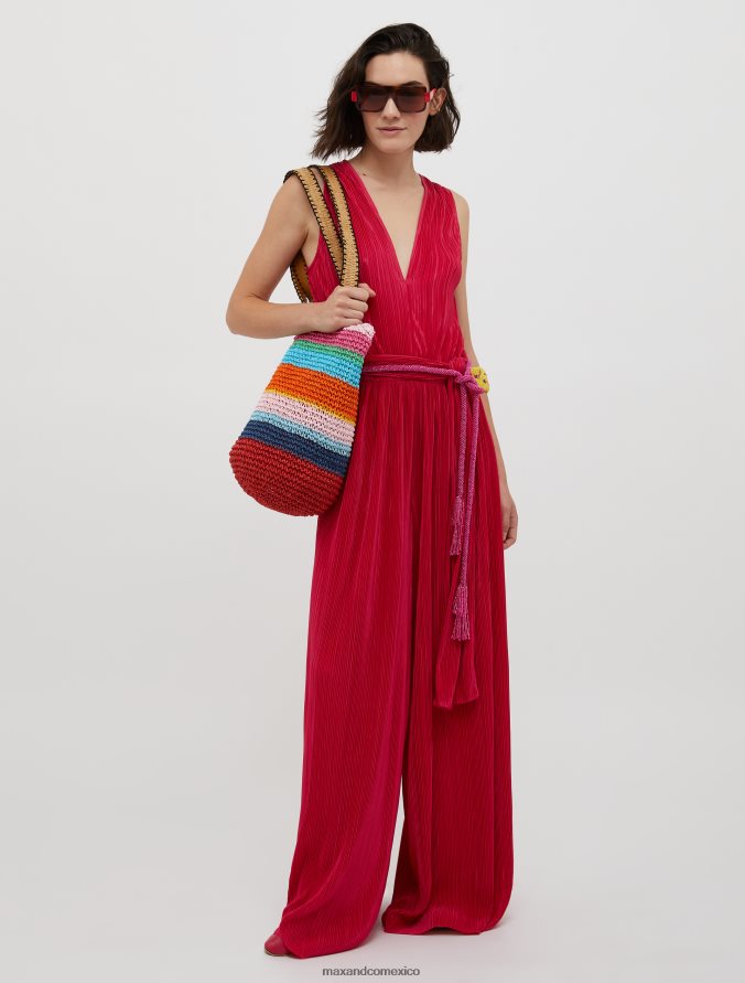 MAX&Co. mujer mono de punto microplisado Z860B157 vestir rojo