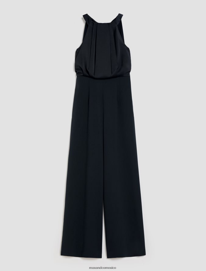 MAX&Co. mujer mono envers de crepé satinado Z860B168 vestir negro