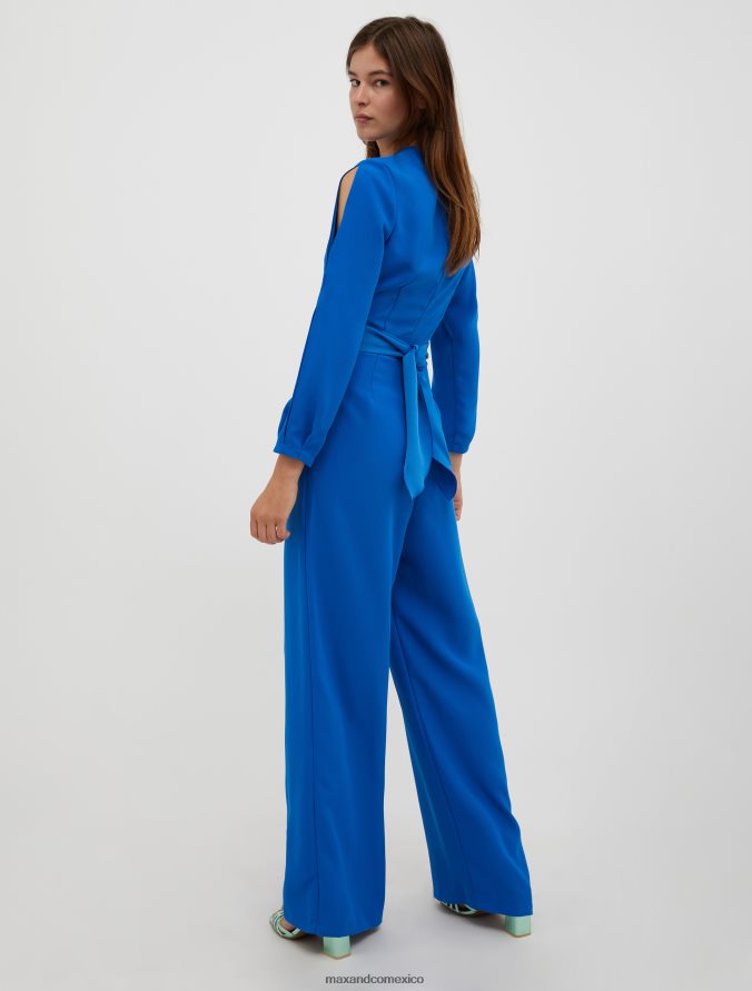 MAX&Co. mujer mono palazzo envers de satén Z860B166 vestir azul aciano