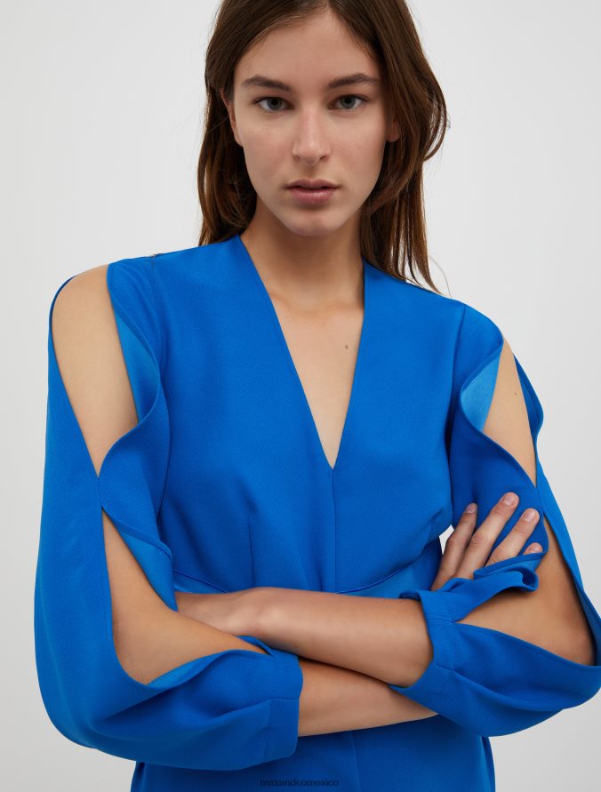 MAX&Co. mujer mono palazzo envers de satén Z860B166 vestir azul aciano
