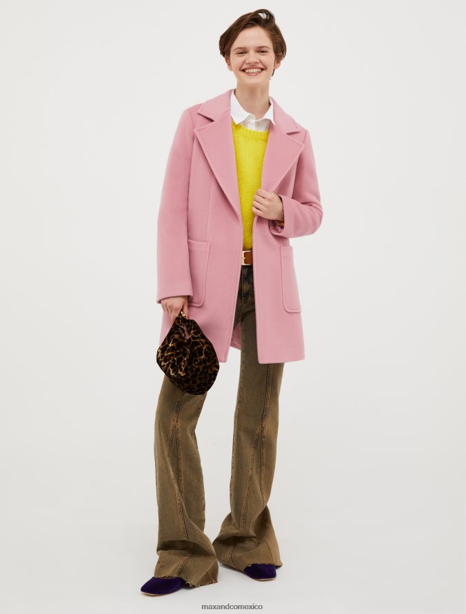 MAX&Co. mujer abrigo corto de lana Z860B831 vestir rosa