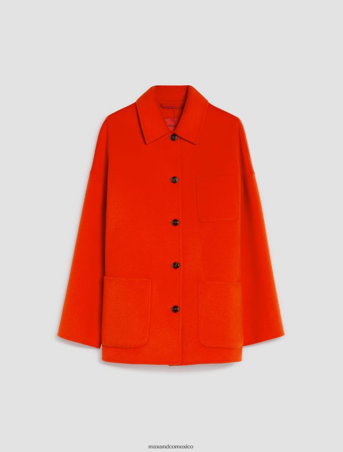 MAX&Co. mujer abrigo de doble cara en mezcla de lana Z860B868 vestir naranja
