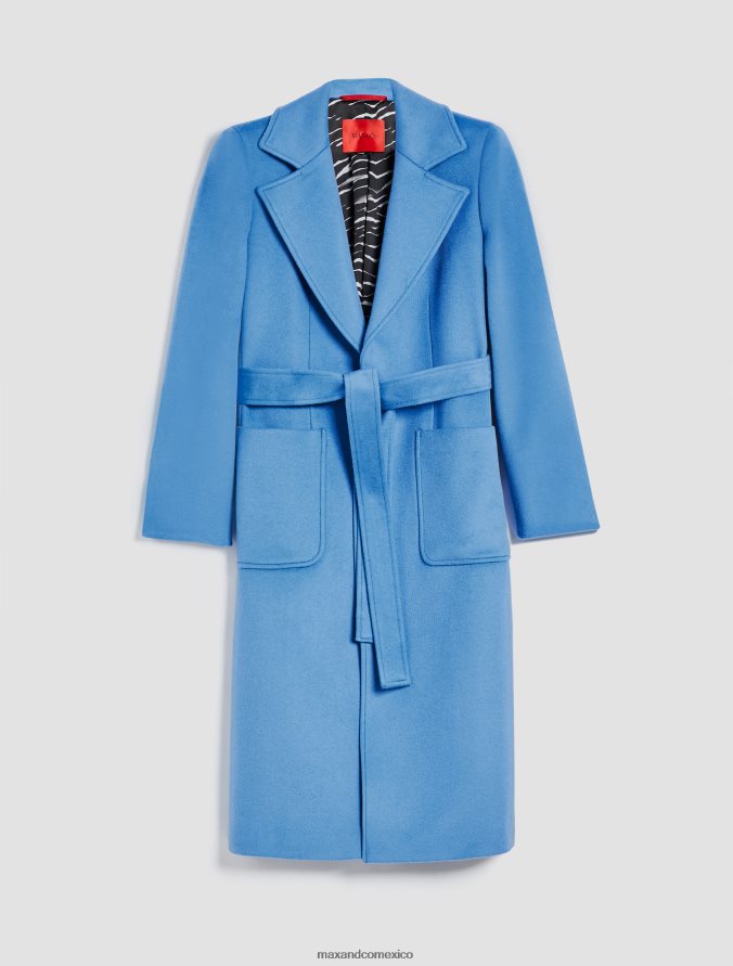MAX&Co. mujer abrigo de lana fuera de control Z860B858 vestir azul claro