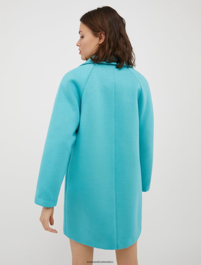 MAX&Co. mujer abrigo de punto revestido Z860B827 vestir azul claro