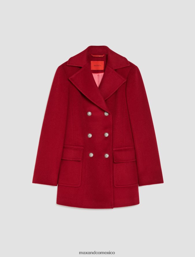 MAX&Co. mujer chaquetón de paño de lana Z860B815 vestir borgoña