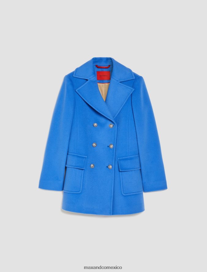 MAX&Co. mujer chaquetón de paño de lana Z860B816 vestir fuerza aérea azul