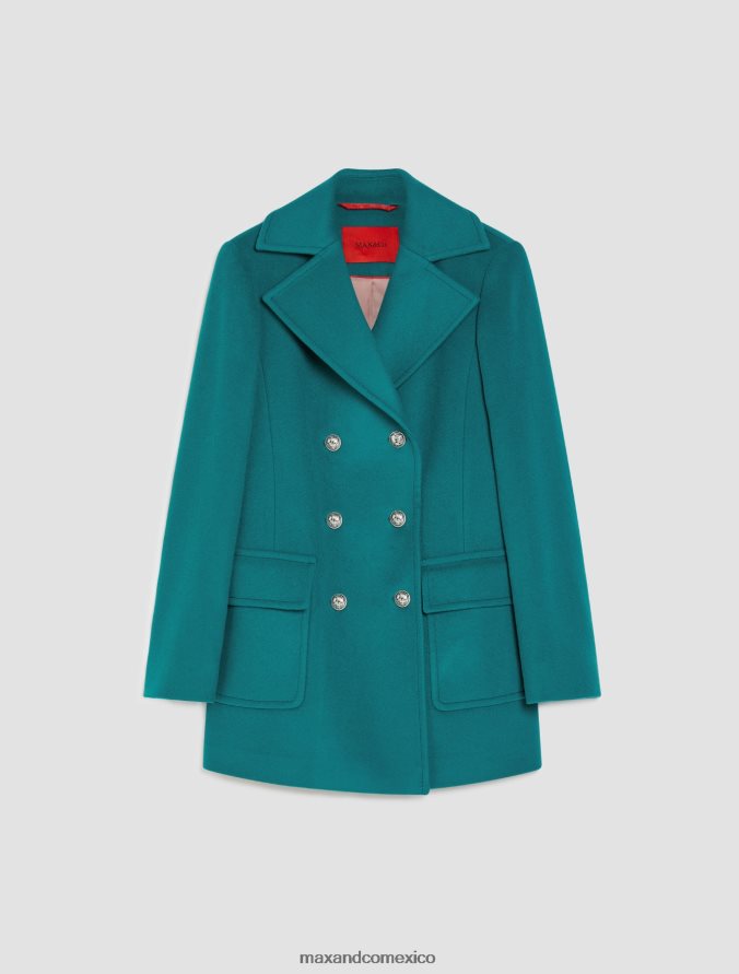 MAX&Co. mujer chaquetón de paño de lana Z860B817 vestir verde esmeralda
