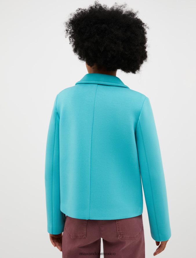 MAX&Co. mujer chaquetón de punto con doble botonadura Z860B825 vestir azul claro