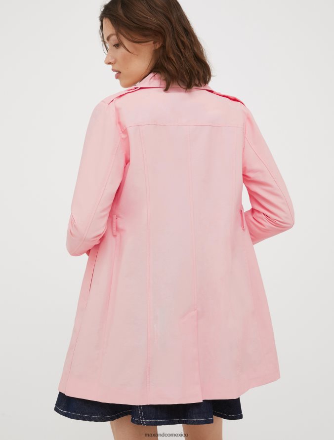 MAX&Co. mujer gabardina con doble botonadura Z860B821 vestir rosa