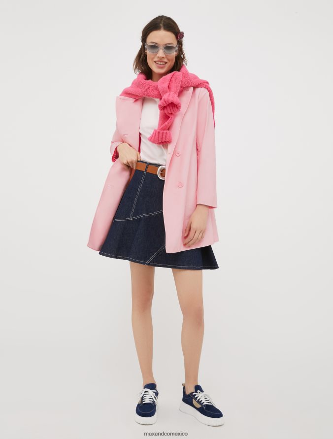 MAX&Co. mujer gabardina con doble botonadura Z860B821 vestir rosa