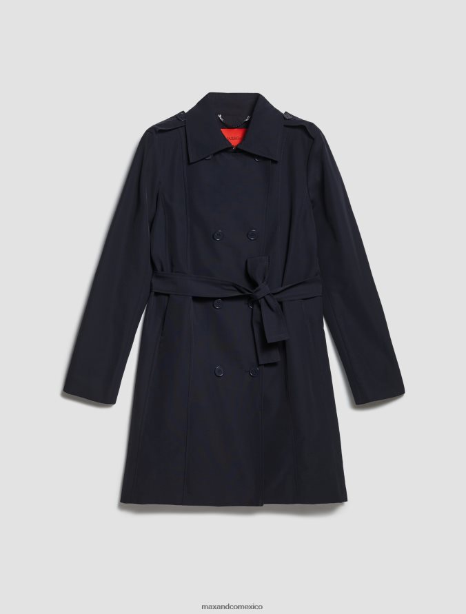 MAX&Co. mujer gabardina de algodón técnico Z860B819 vestir azul medianoche