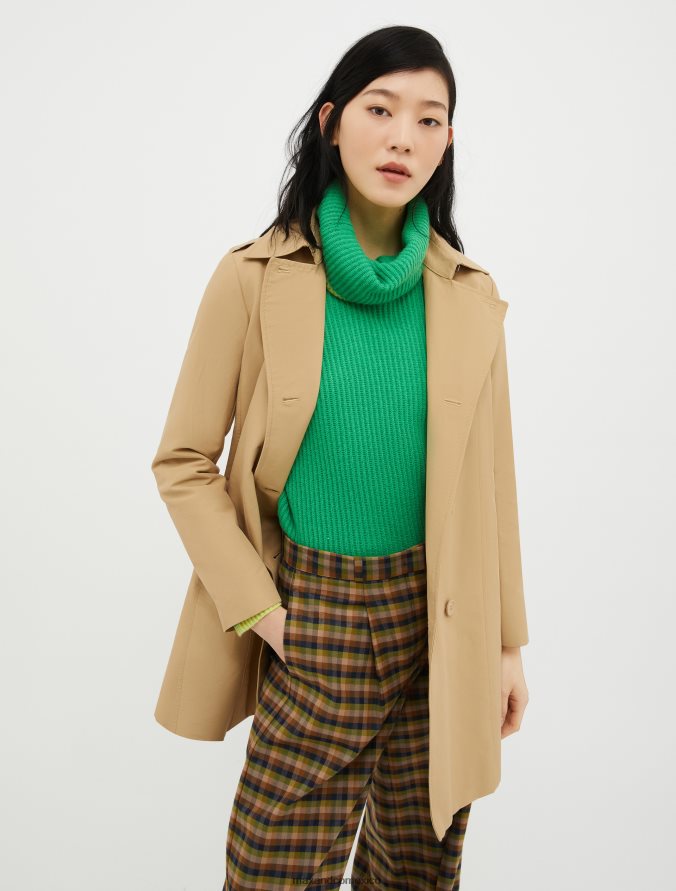 MAX&Co. mujer gabardina de algodón técnico Z860B820 vestir marrón