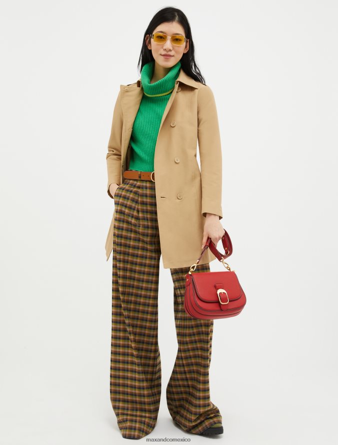 MAX&Co. mujer gabardina de algodón técnico Z860B820 vestir marrón