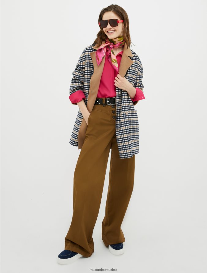 MAX&Co. mujer camisa de crepé de china de seda Z860B500 vestir fucsia