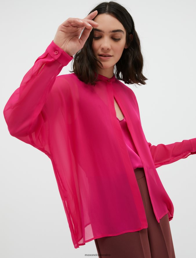 MAX&Co. mujer camisa georgette Z860B446 vestir rosa