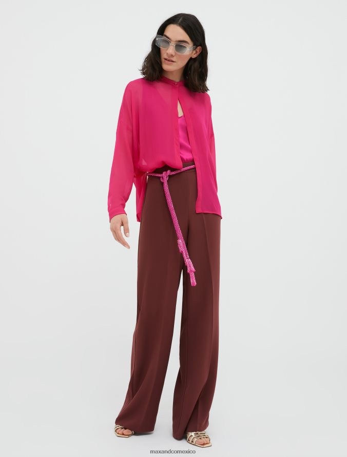 MAX&Co. mujer camisa georgette Z860B446 vestir rosa