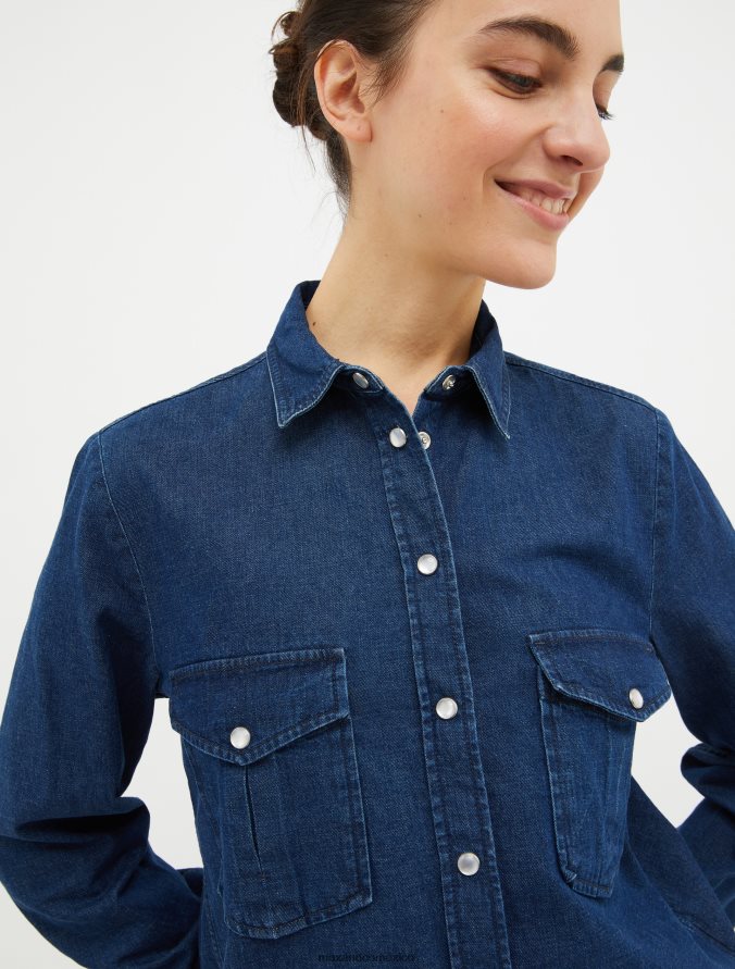 MAX&Co. mujer camisa vaquera Z860B518 vestir Azul marino