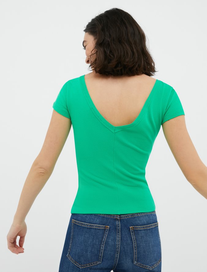 MAX&Co. mujer camiseta ajustada de punto Z860B602 vestir cielo azul