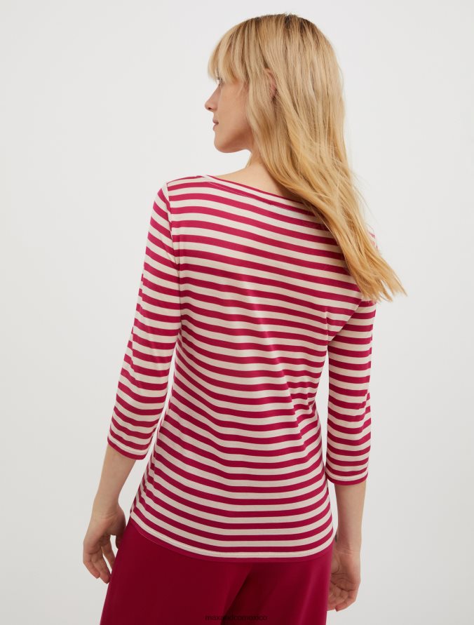 MAX&Co. mujer camiseta de punto de seda Z860B590 vestir borgoña
