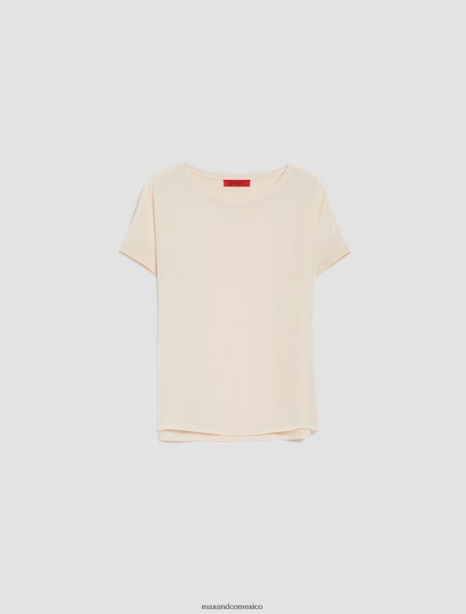 MAX&Co. mujer camiseta de seda y jersey Z860B610 vestir beige