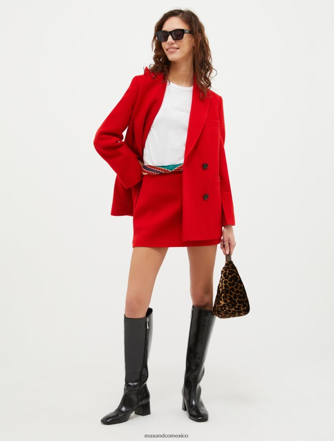 MAX&Co. mujer playera slim con logo estampado Z860B624 vestir Blanco óptico