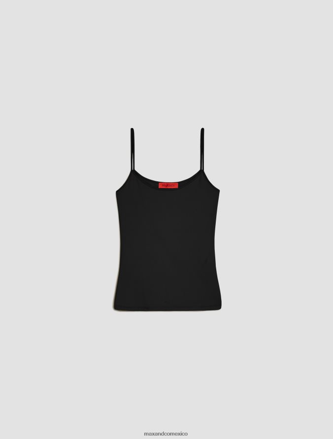 MAX&Co. mujer top sin mangas de punto elástico Z860B439 vestir negro