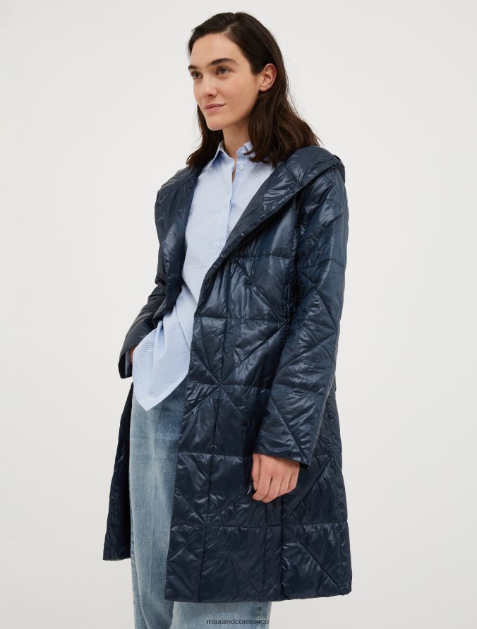 MAX&Co. mujer abrigo acolchado con capucha Z860B926 vestir azul medianoche