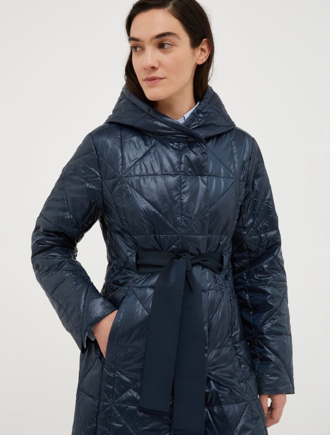 MAX&Co. mujer abrigo acolchado con capucha Z860B926 vestir azul medianoche