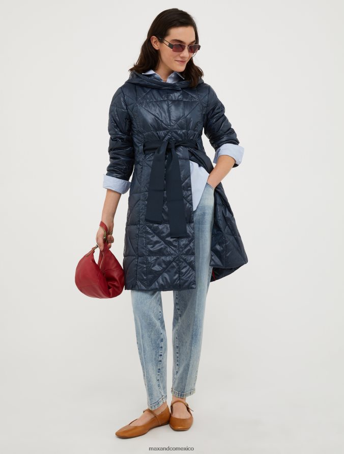 MAX&Co. mujer abrigo acolchado con capucha Z860B926 vestir azul medianoche