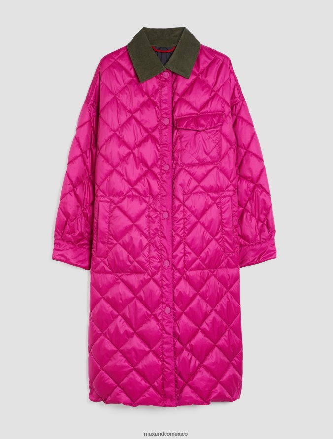 MAX&Co. mujer abrigo acolchado reversible Z860B920 vestir ciruela