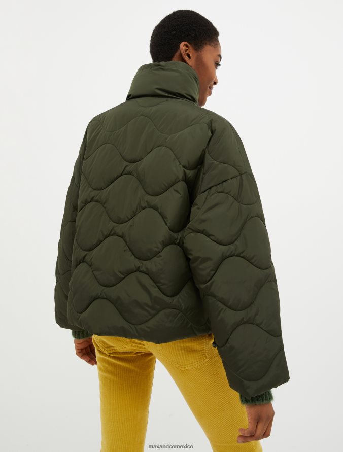 MAX&Co. mujer chaqueta acolchada con cordón ajustable Z860B924 vestir marrón barro