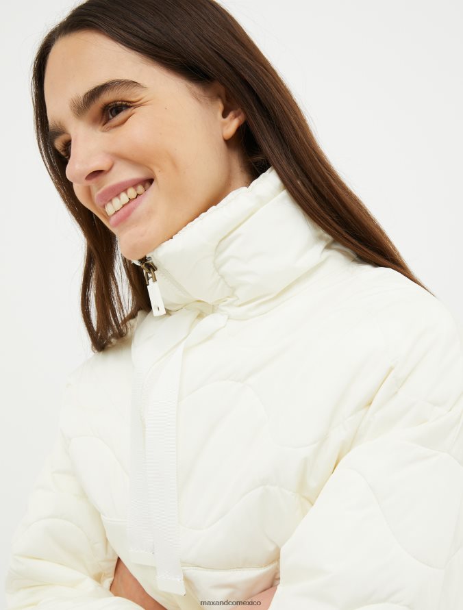 MAX&Co. mujer chaqueta acolchada con cordón ajustable Z860B925 vestir Marfil